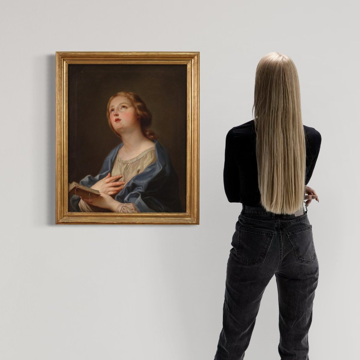 Dipinto italiano del XIX secolo, Madonna orante-photo-3