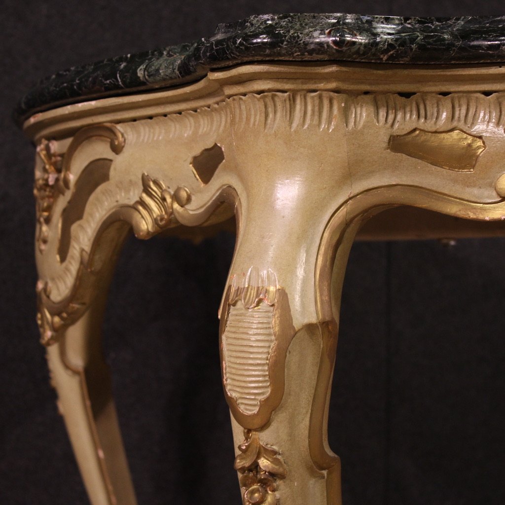 Console italiana laccata e dorata del XX secolo-photo-2