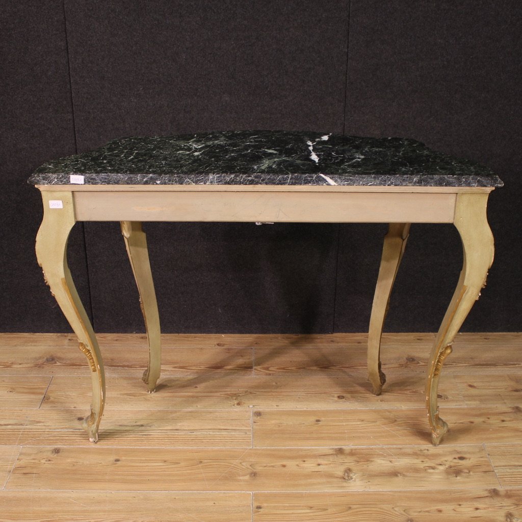 Console italiana laccata e dorata del XX secolo-photo-4