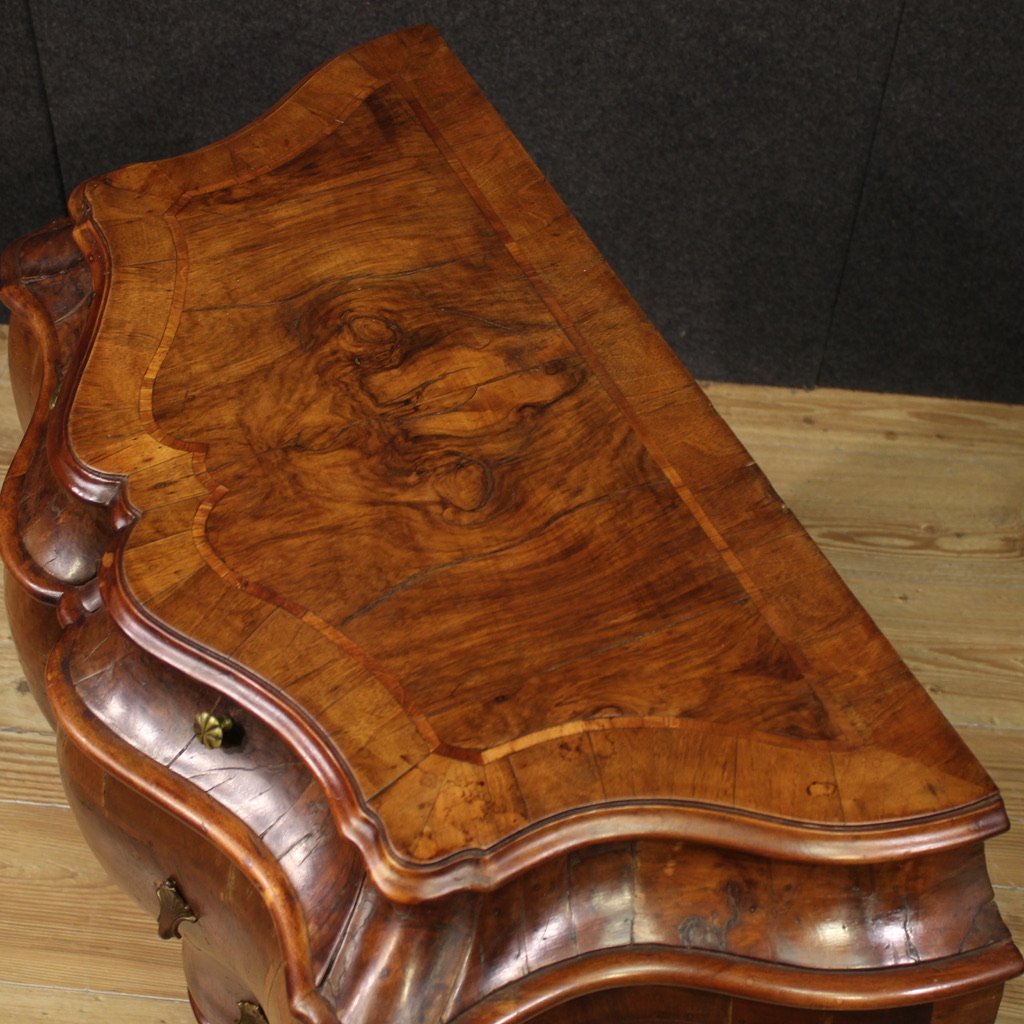 Comò veneto in legno del XX secolo-photo-5