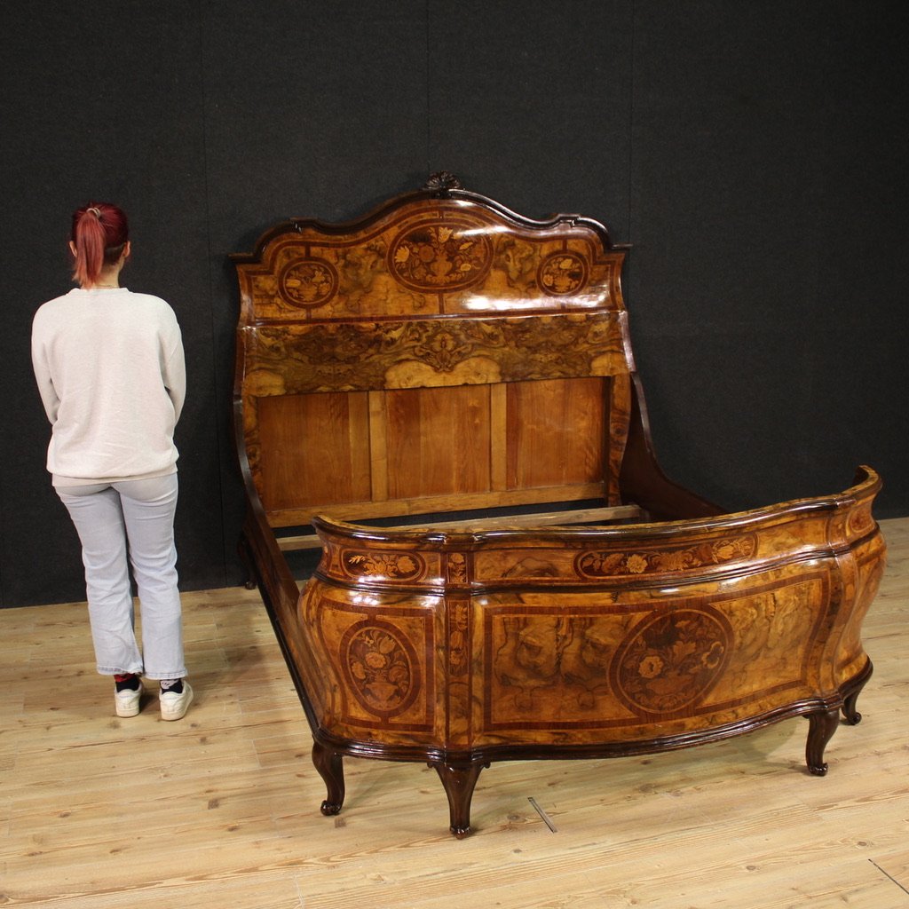 Letto matrimoniale lombardo in stile Luigi XV del XX secolo-photo-2