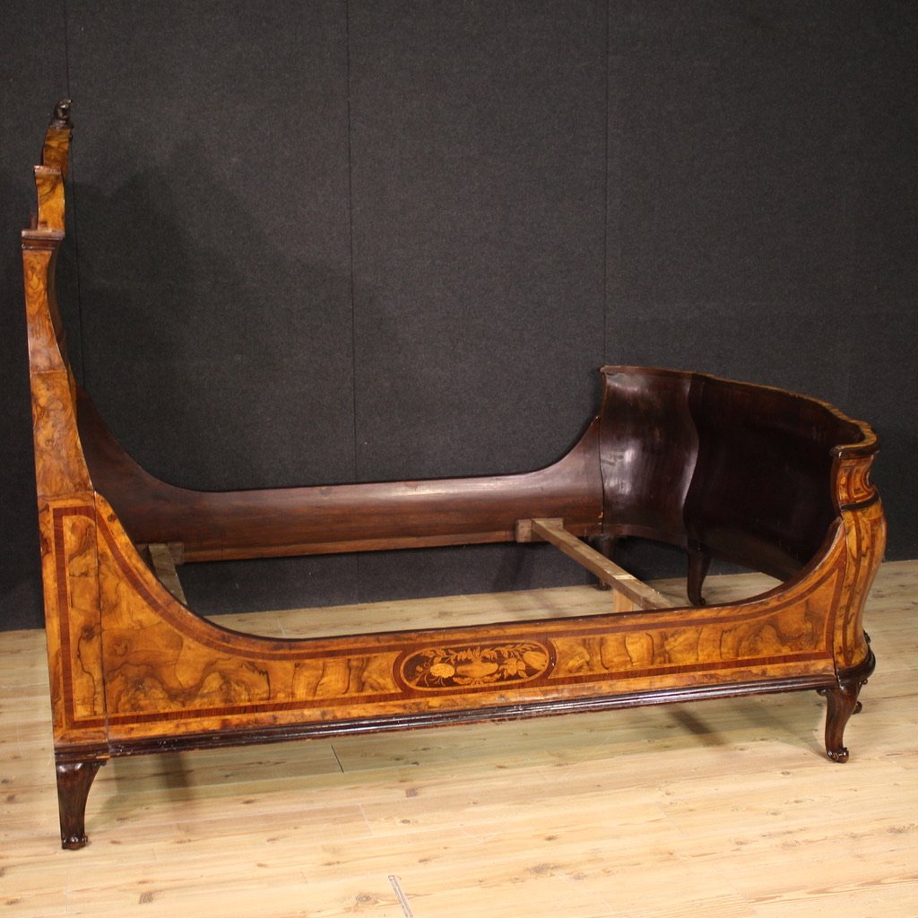 Letto matrimoniale lombardo in stile Luigi XV del XX secolo-photo-3