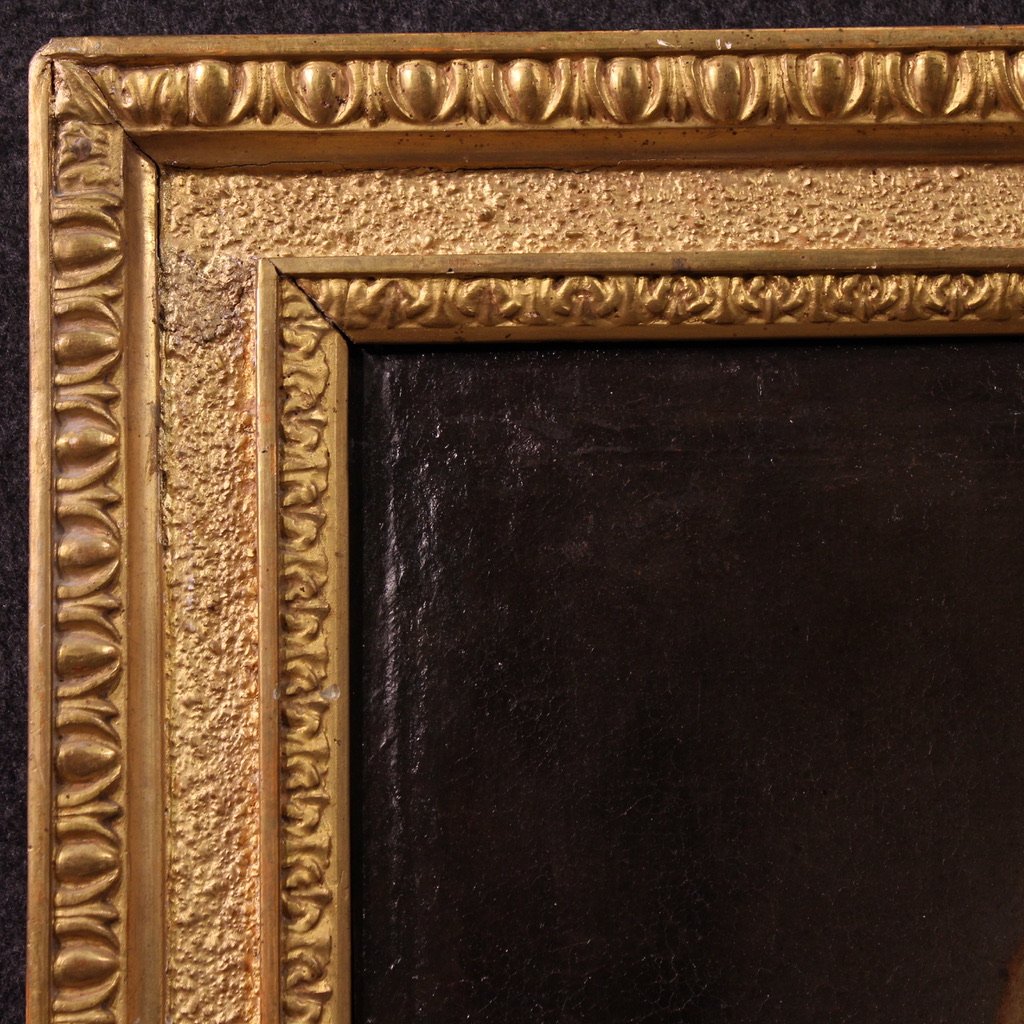 Antico quadro religioso del XVII secolo, Madonna in preghiera-photo-4
