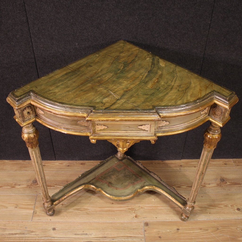 Angoliera italiana laccata in stile Luigi XVI del XX secolo-photo-7