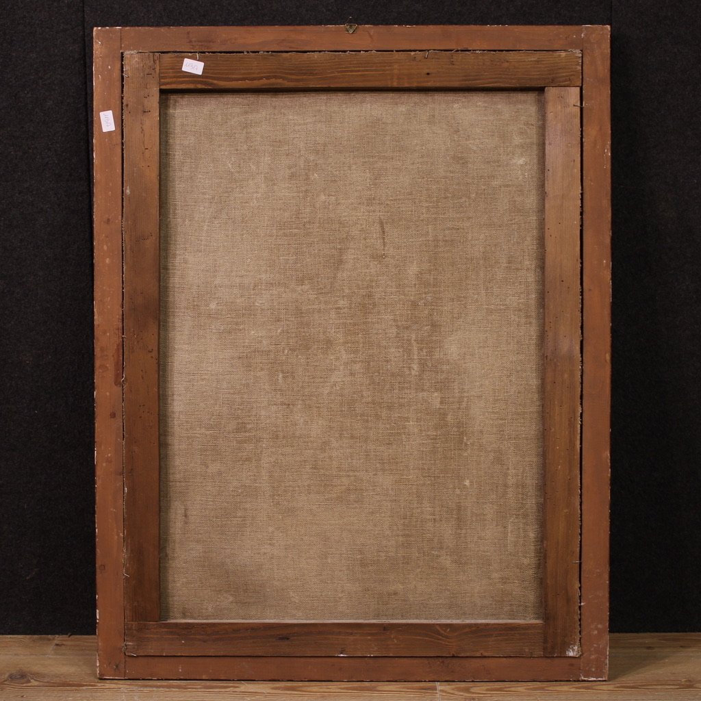 Grande quadro italiano del XVIII secolo, Ritratto di Dama-photo-3