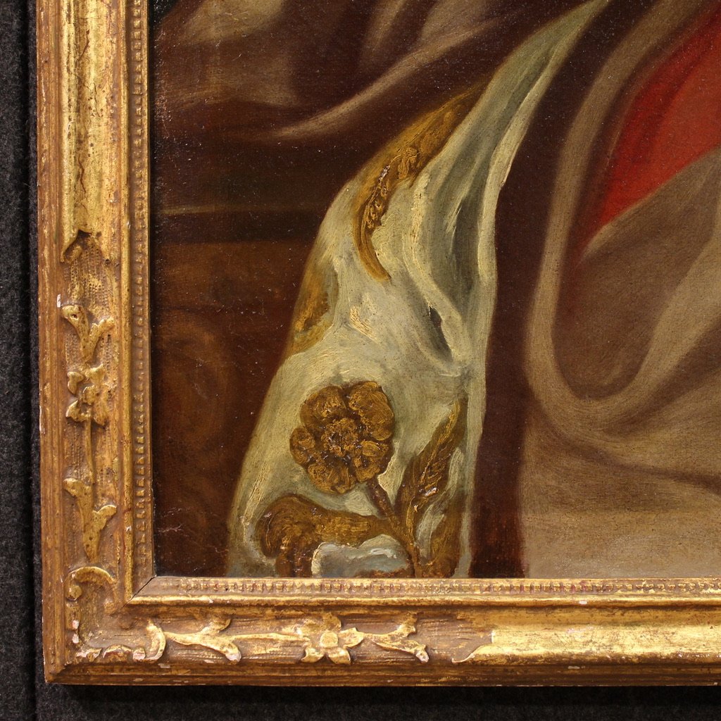 Grande quadro italiano del XVIII secolo, Ritratto di Dama-photo-6