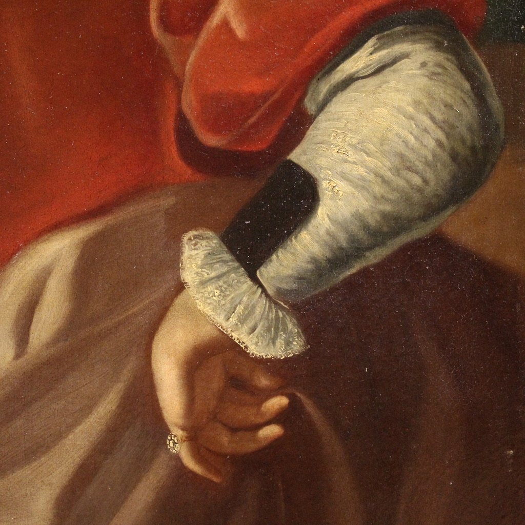 Grande quadro italiano del XVIII secolo, Ritratto di Dama-photo-7