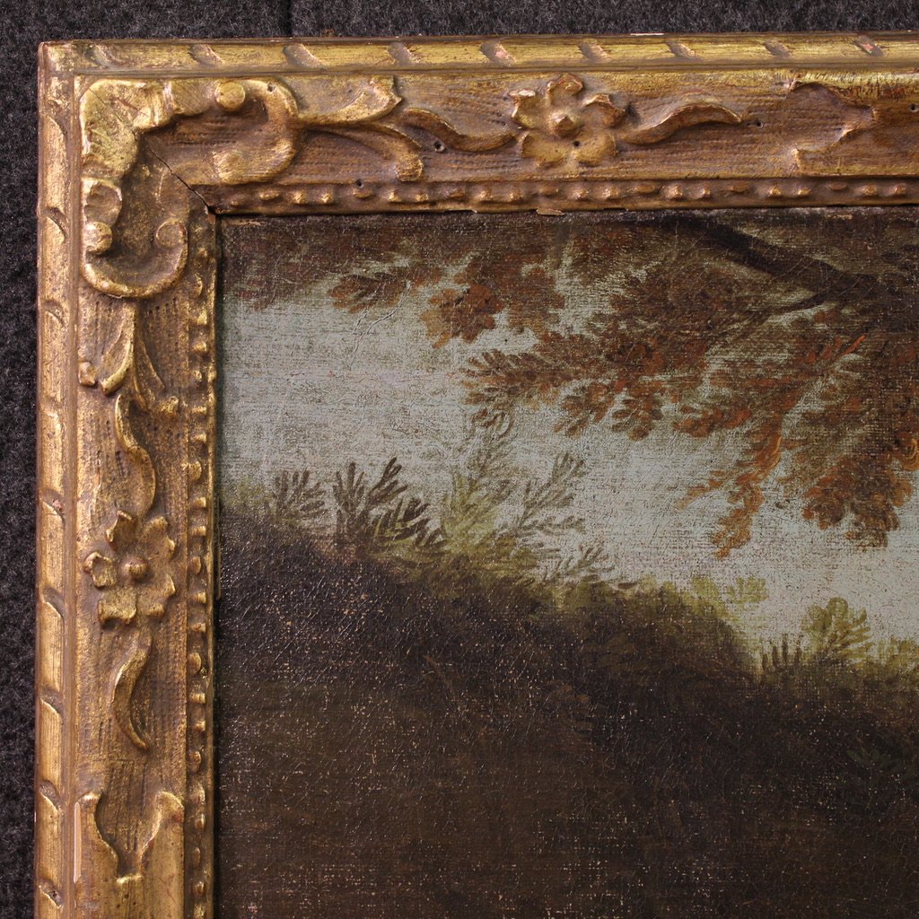 Quadro di scuola francese del XVIII secolo, scena galante rococò-photo-4