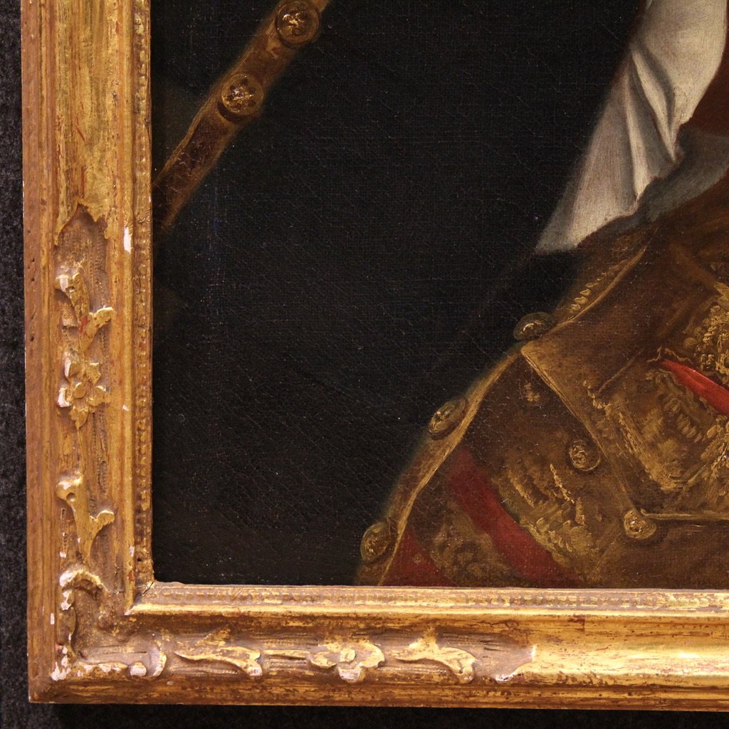 Grande dipinto italiano del XVIII secolo, Ritratto di Gentiluomo-photo-3