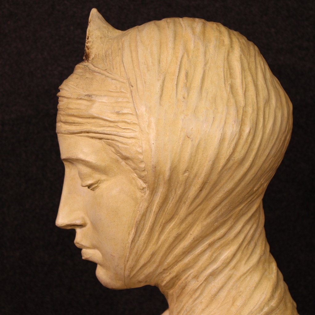 Grande scultura in terracotta del XX secolo, Beatrice Portinari-photo-3