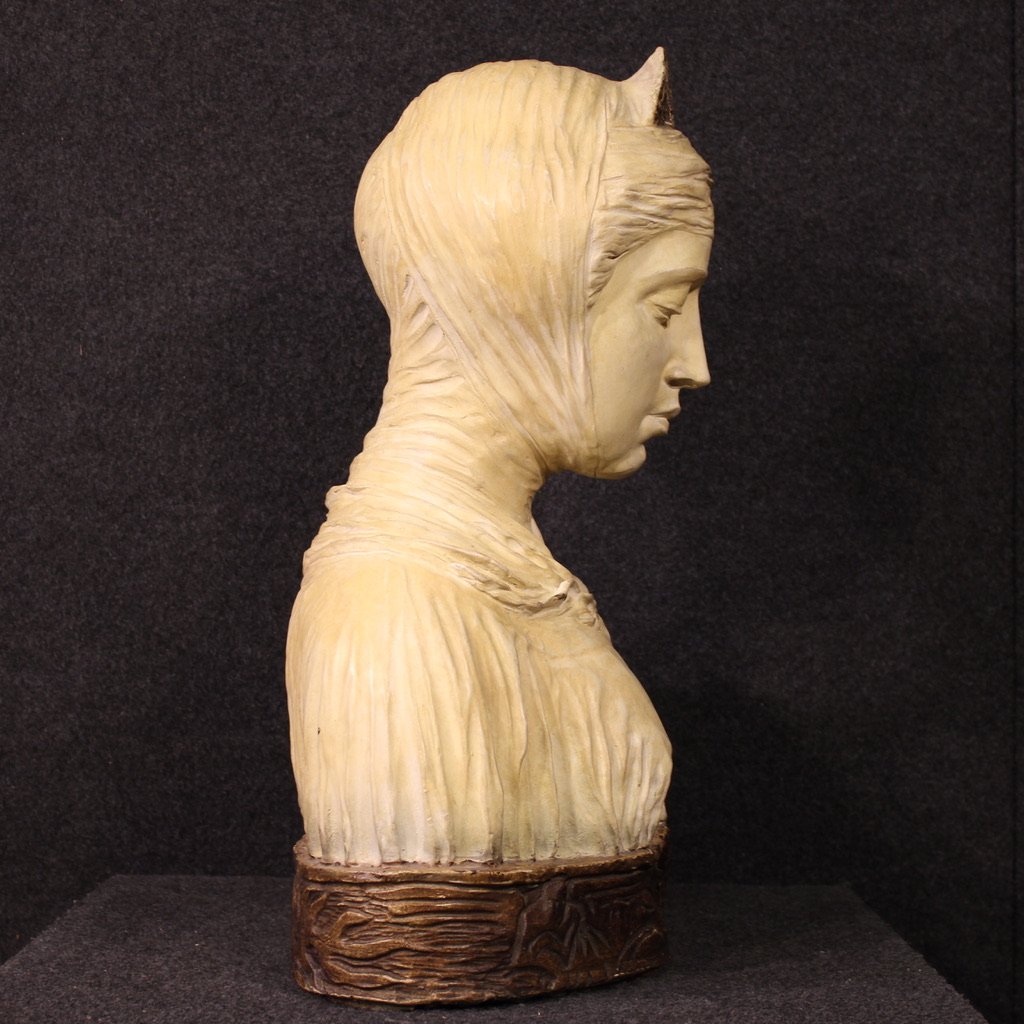 Grande scultura in terracotta del XX secolo, Beatrice Portinari-photo-5