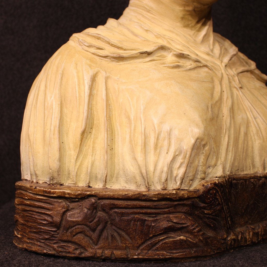 Grande scultura in terracotta del XX secolo, Beatrice Portinari-photo-7