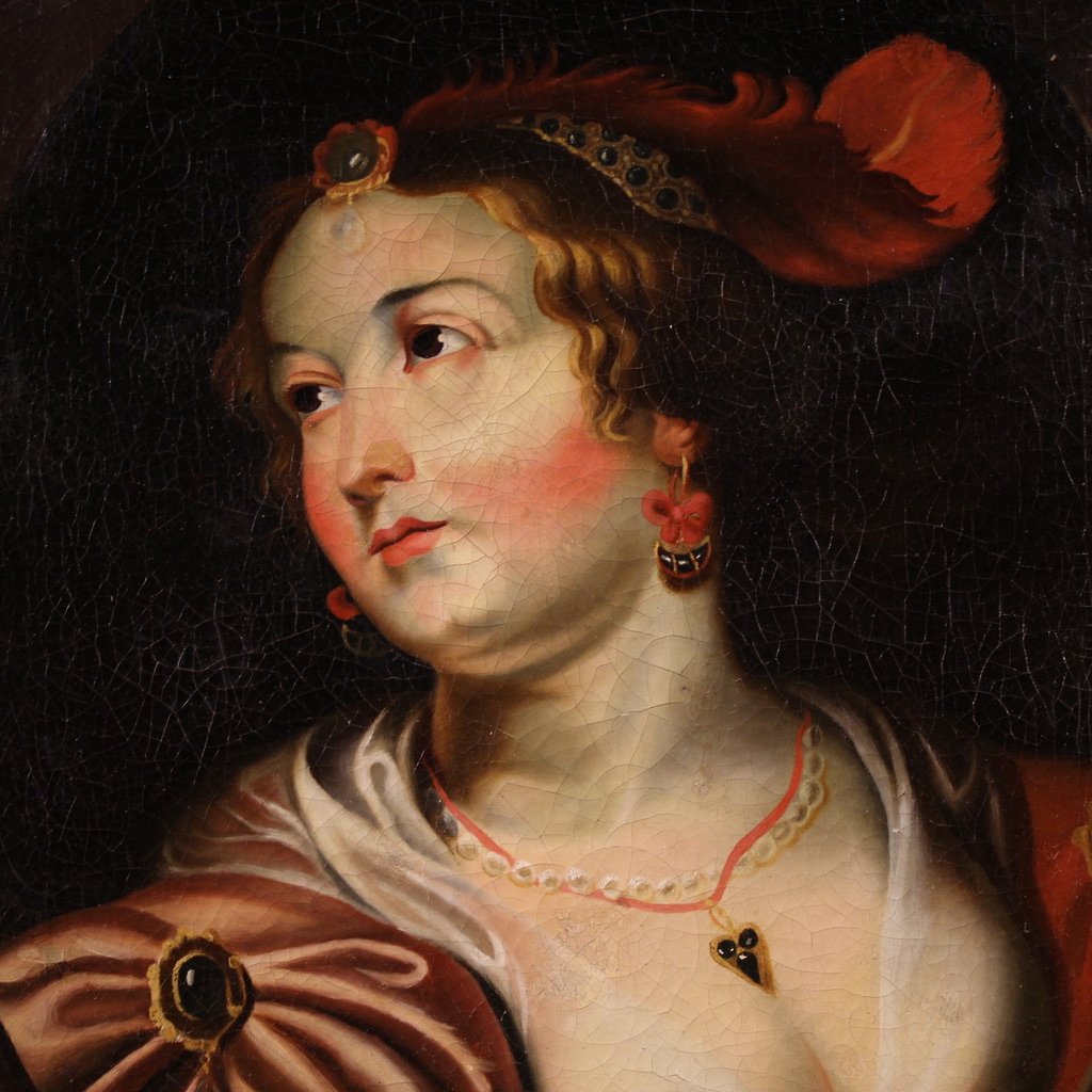 Ritratto di dama, quadro del XIX secolo-photo-2
