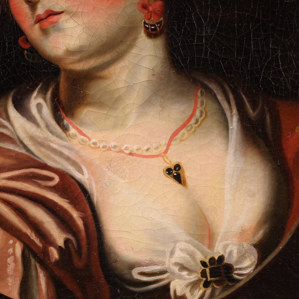 Ritratto di dama, quadro del XIX secolo-photo-4
