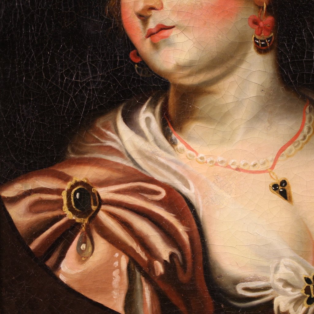 Ritratto di dama, quadro del XIX secolo-photo-2