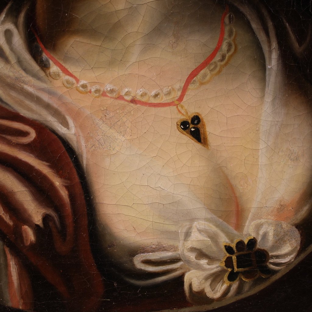 Ritratto di dama, quadro del XIX secolo-photo-6