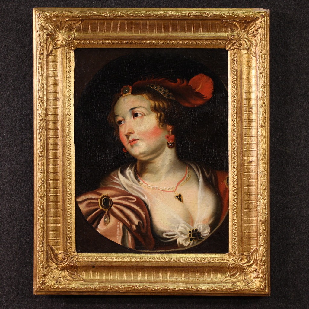 Ritratto di dama, quadro del XIX secolo