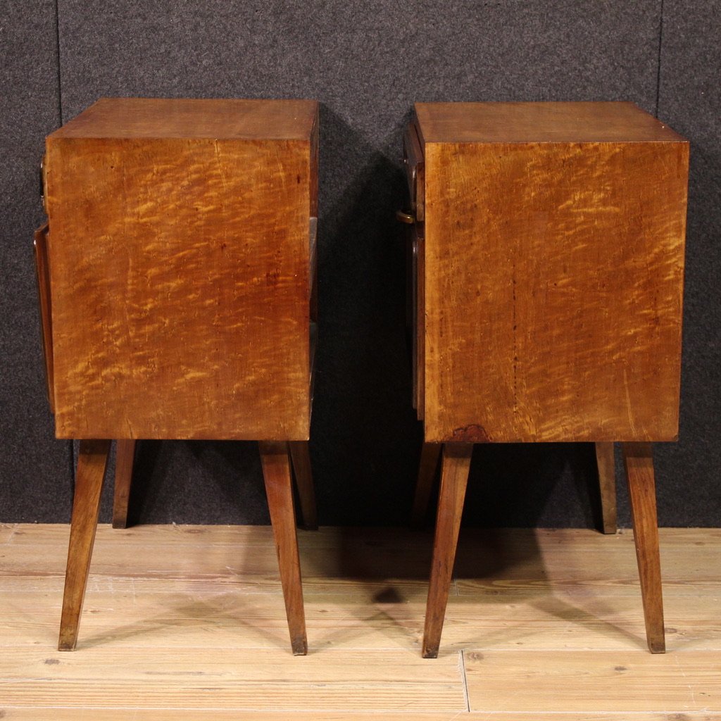 Coppia comodini italiani di design degli anni 70-photo-4
