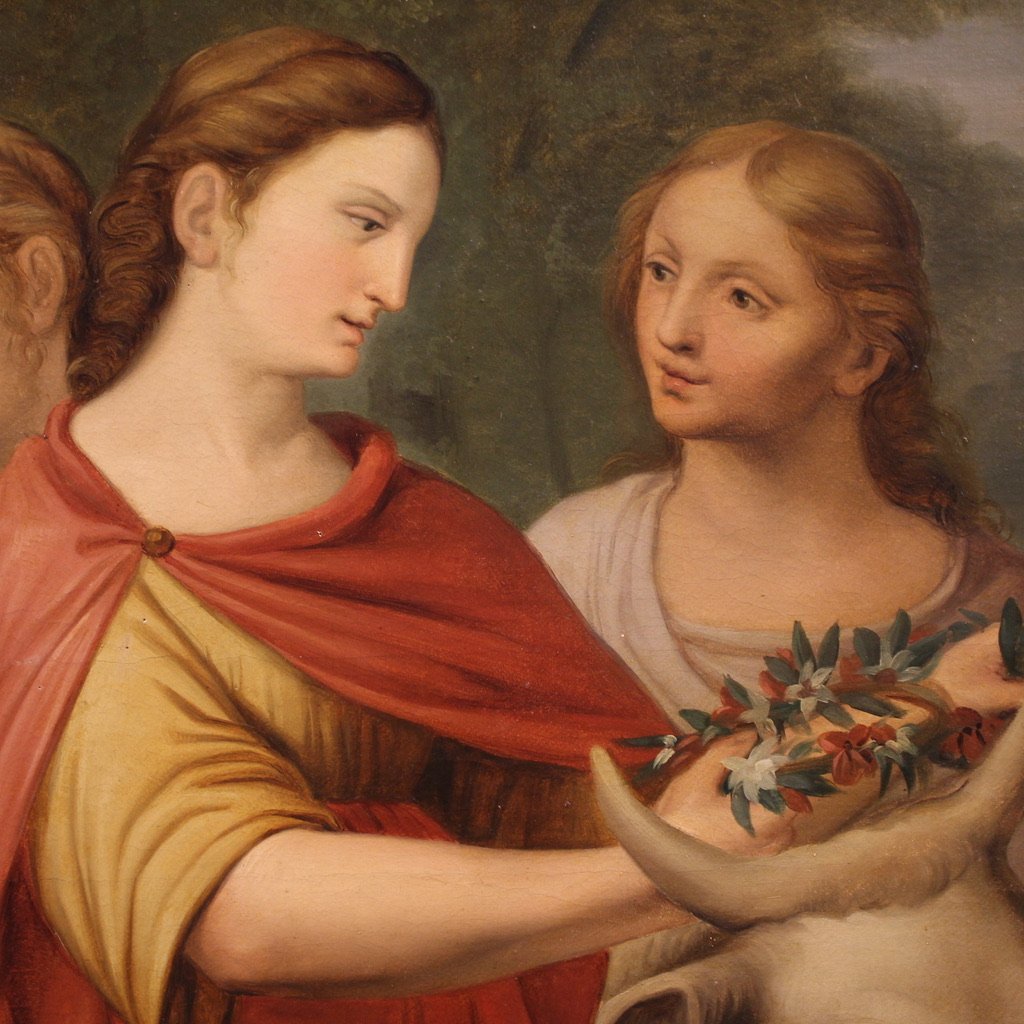 Grande quadro neoclassico del XIX secolo, Ratto di Europa-photo-1