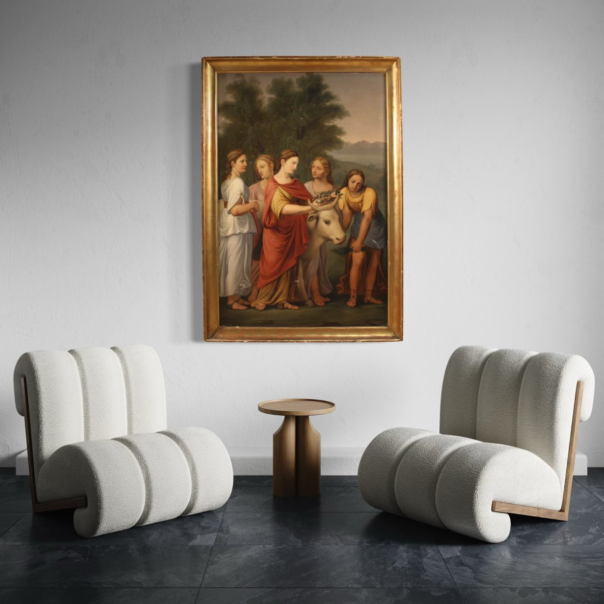Grande quadro neoclassico del XIX secolo, Ratto di Europa-photo-4
