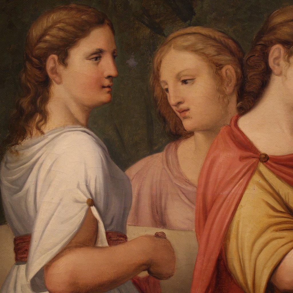 Grande quadro neoclassico del XIX secolo, Ratto di Europa-photo-5