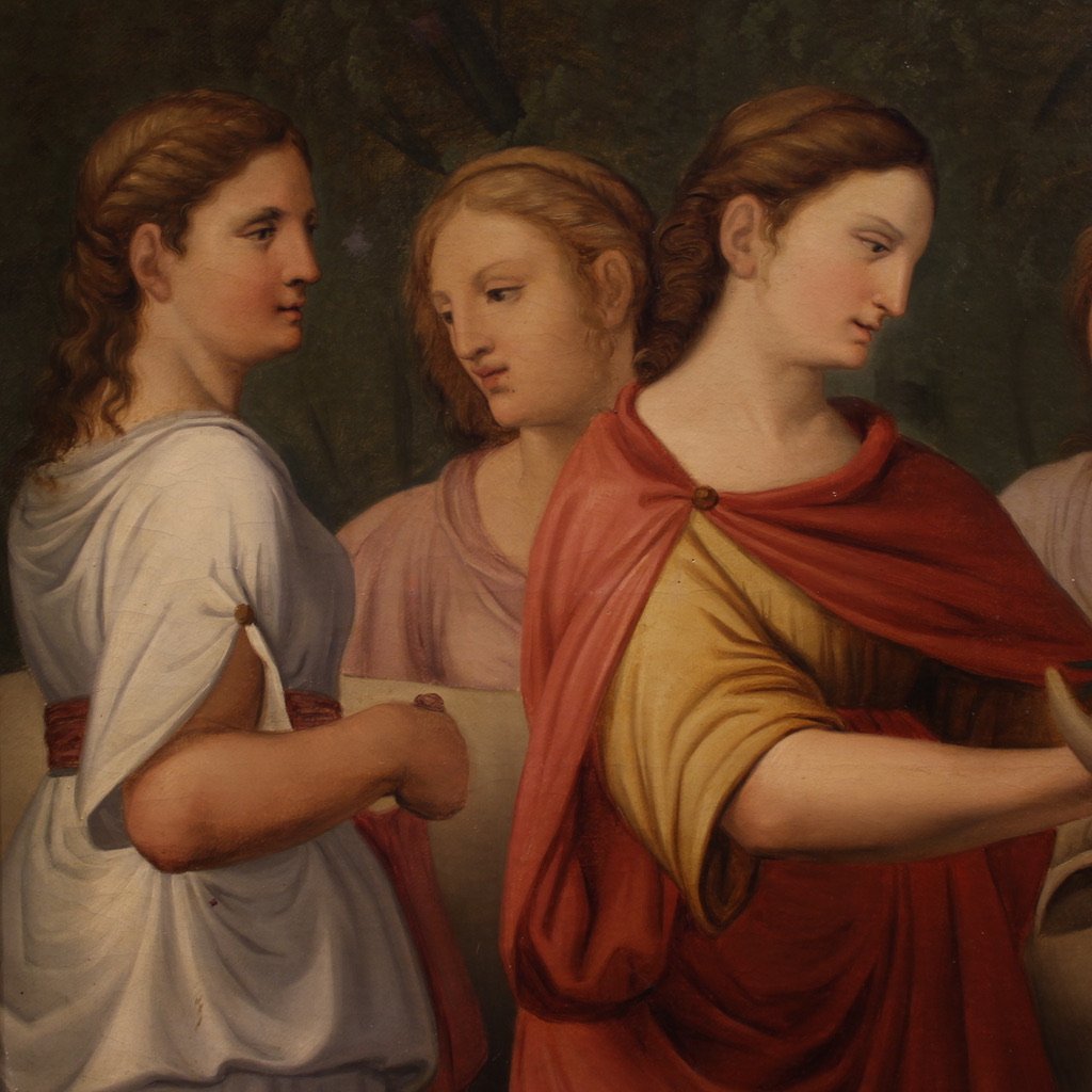 Grande quadro neoclassico del XIX secolo, Ratto di Europa-photo-7