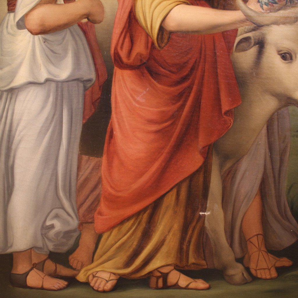 Grande quadro neoclassico del XIX secolo, Ratto di Europa-photo-8