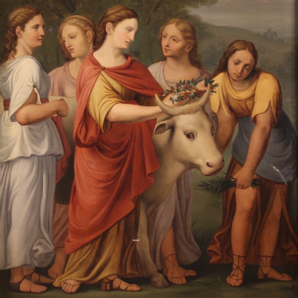 Grande quadro neoclassico del XIX secolo, Ratto di Europa