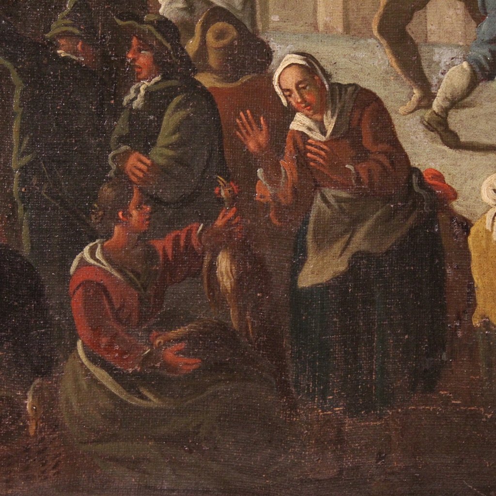 Dipinto italiano del XVIII secolo, scena di genere-photo-6