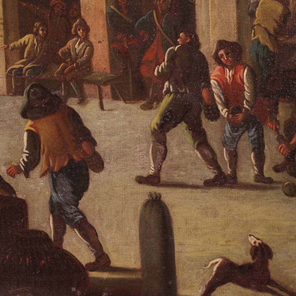 Dipinto italiano del XVIII secolo, scena di genere-photo-7