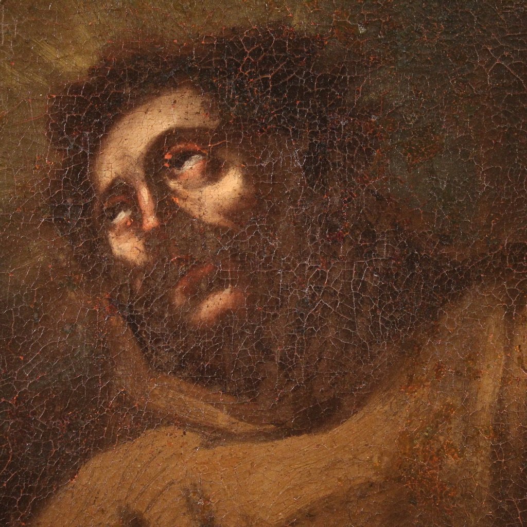 Dipinto religioso del XVII secolo, San Francesco d'Assisi-photo-2