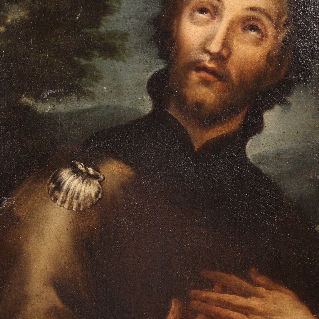Grande dipinto religioso del XVII secolo, San Rocco-photo-7