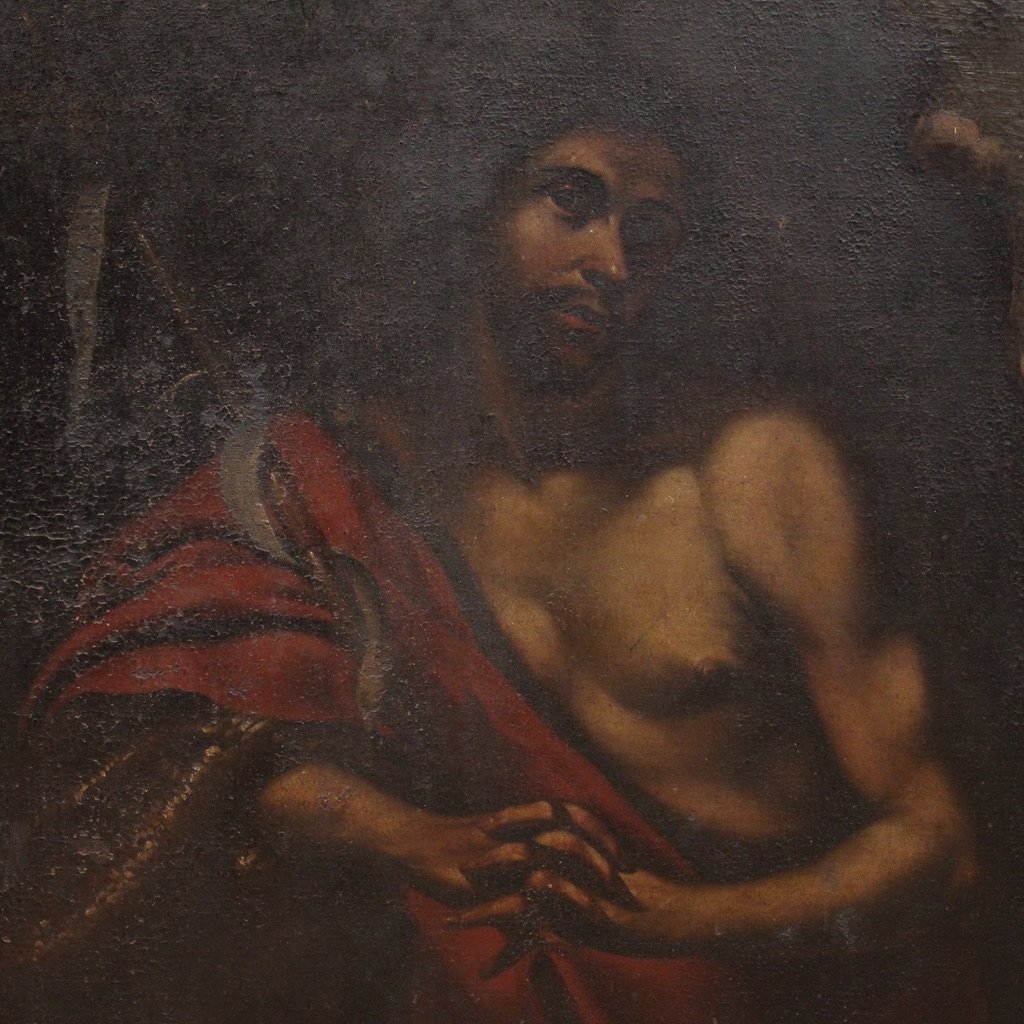 Grande quadro italiano del XVII secolo, San Giovanni Battista-photo-2