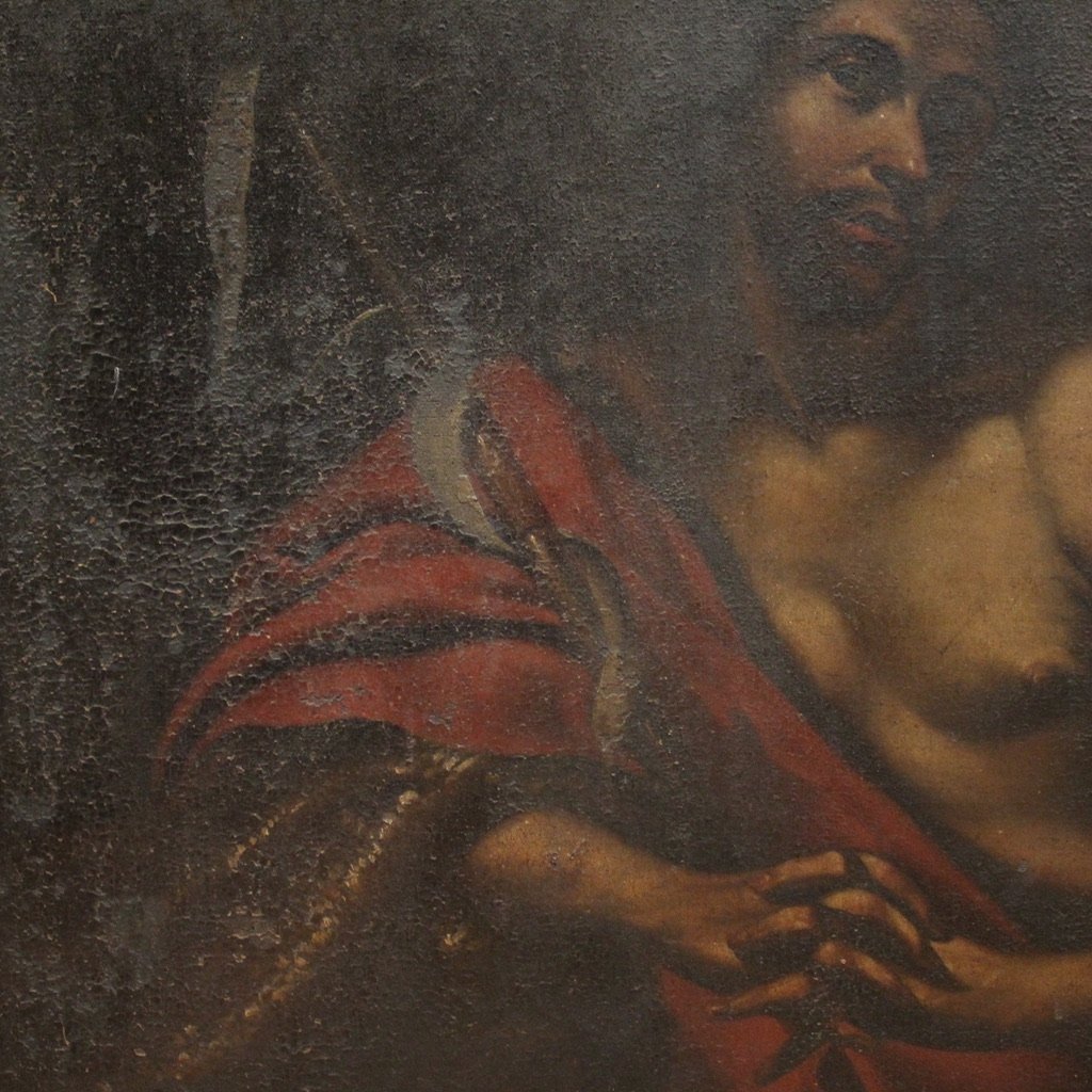 Grande quadro italiano del XVII secolo, San Giovanni Battista-photo-8