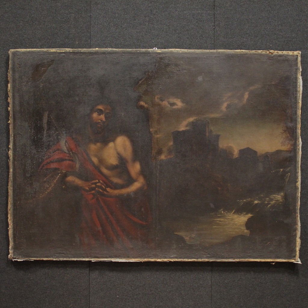 Grande quadro italiano del XVII secolo, San Giovanni Battista