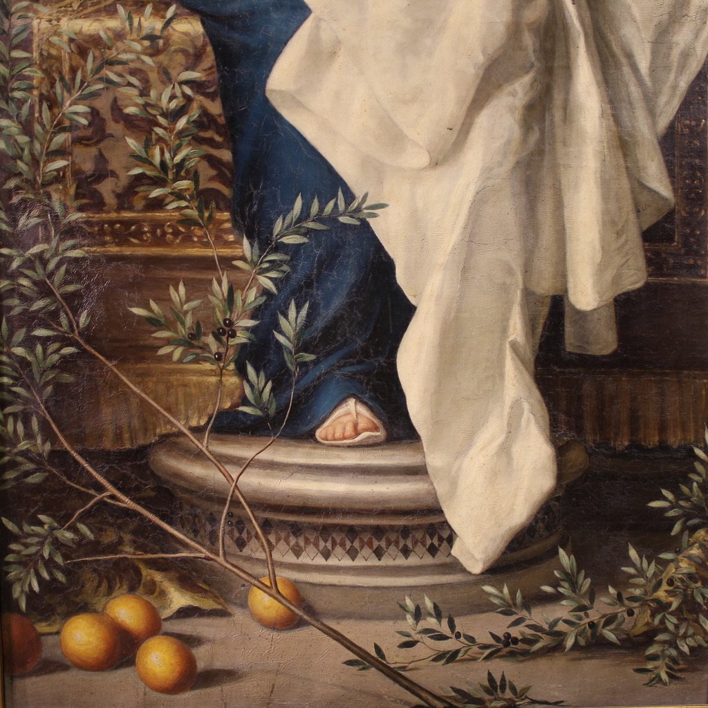 Grande dipinto italiano del XIX secolo, Madonna dell'Olivo-photo-4