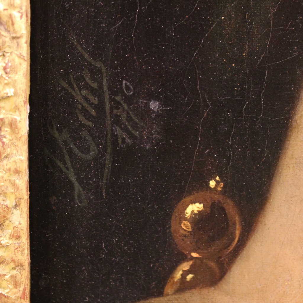 Quadro mitologico firmato J. Hickel e datato 1770, Medea-photo-4