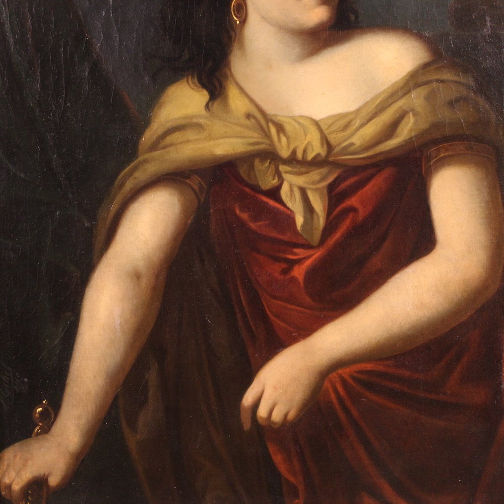 Quadro mitologico firmato J. Hickel e datato 1770, Medea-photo-5