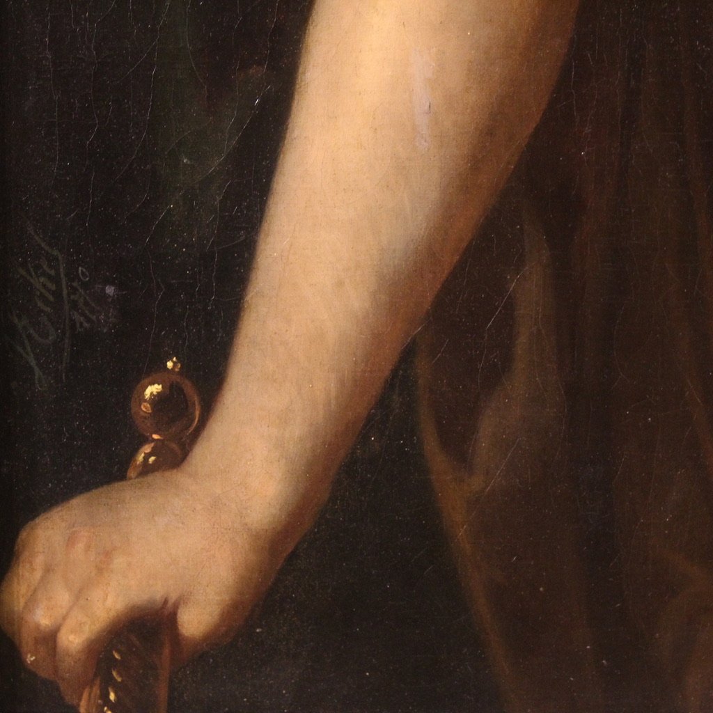 Quadro mitologico firmato J. Hickel e datato 1770, Medea-photo-8