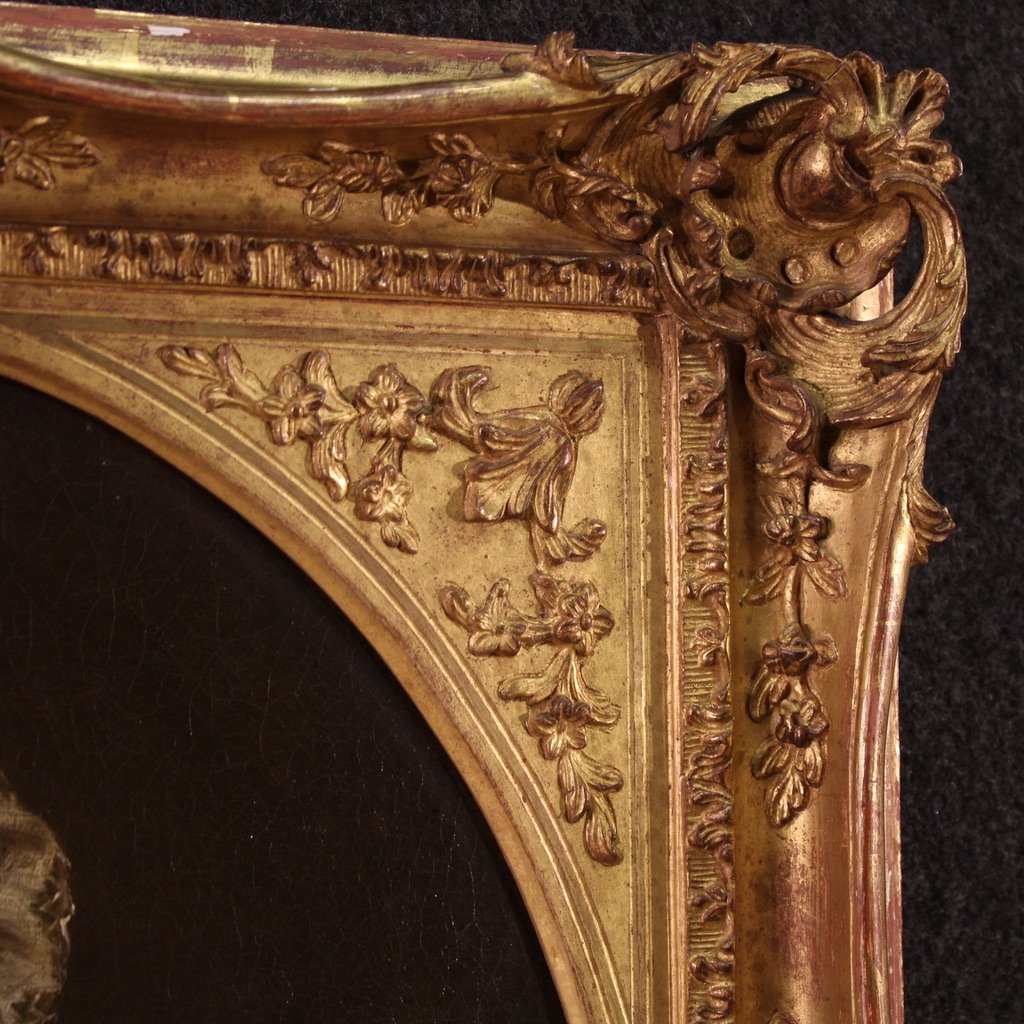 Quadro italiano del XVIII secolo, ritratto di giovane dama-photo-8