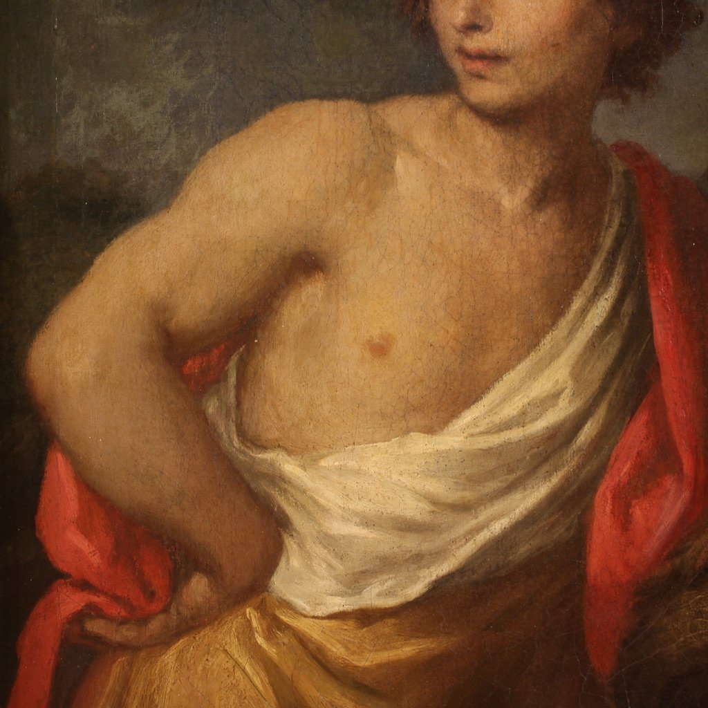 Dipinto italiano del XVII secolo, Davide con la testa di Golia-photo-7