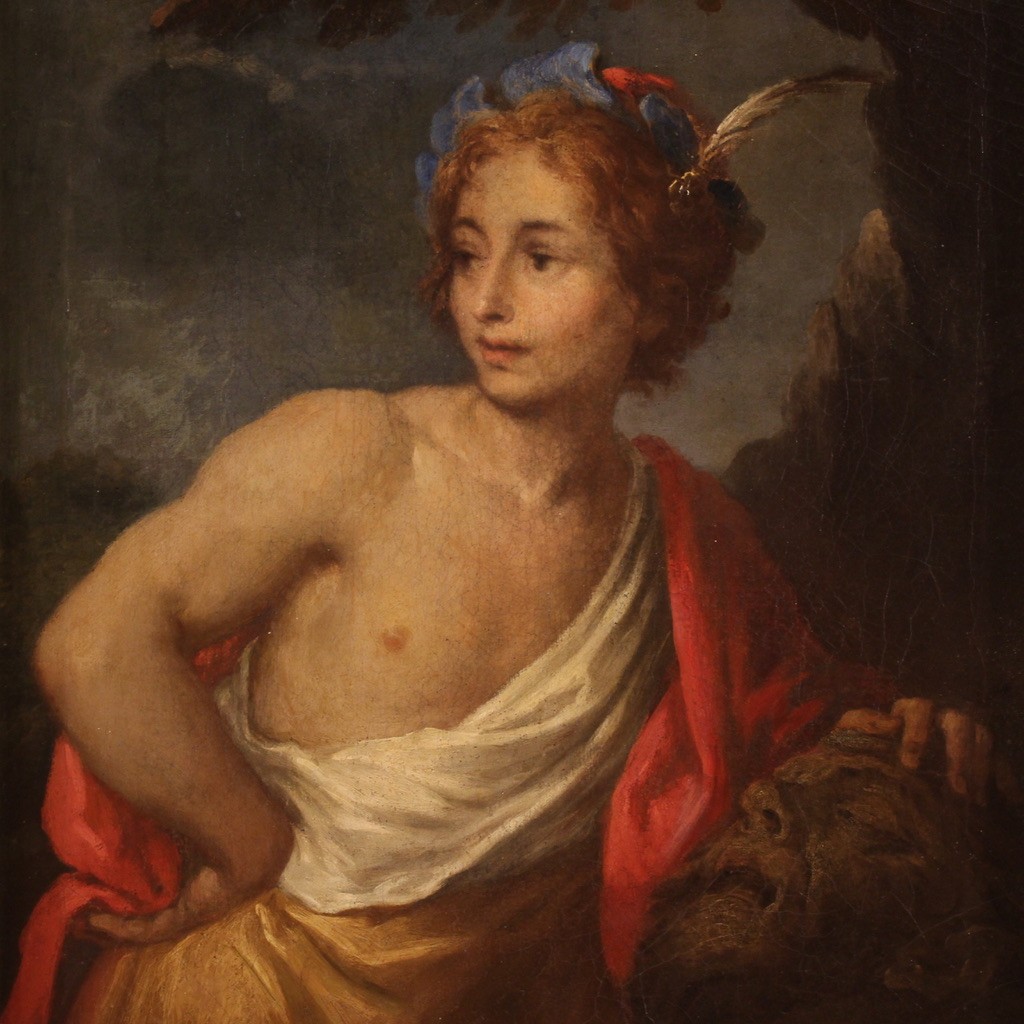 Dipinto italiano del XVII secolo, Davide con la testa di Golia