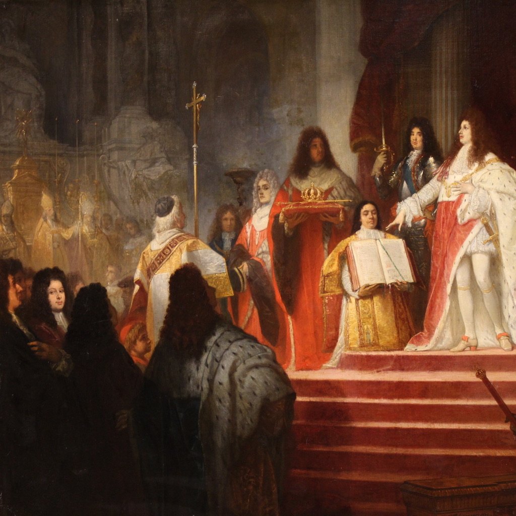 Incoronazione di Vittorio Amedeo II, dipinto firmato Ed. Hamman e datato 1866-photo-4
