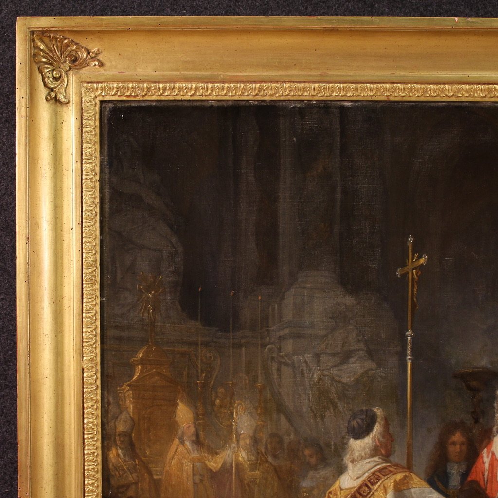 Incoronazione di Vittorio Amedeo II, dipinto firmato Ed. Hamman e datato 1866-photo-4