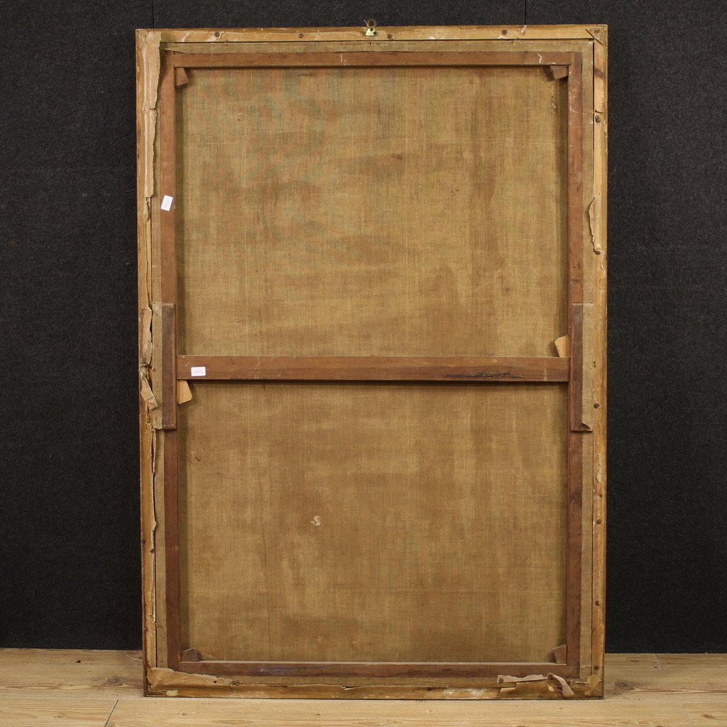 Grande quadro religioso firmato e datato 1865, San Francesco-photo-6