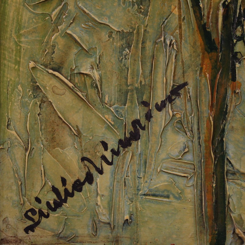 Grande dipinto natura morta firmata del XX secolo-photo-4