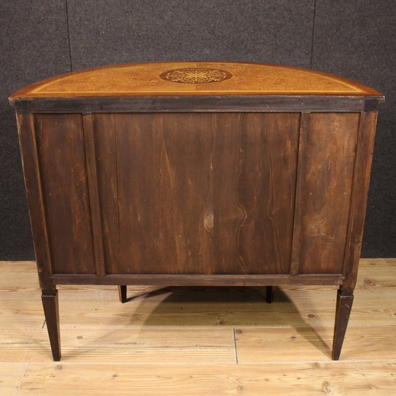 Credenza italiana a mezzaluna in stile Luigi XVI-photo-3