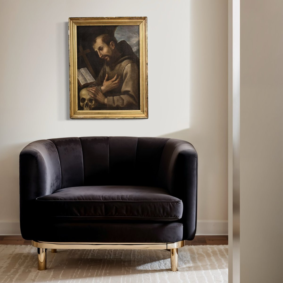 Quadro italiano del XVII secolo, San Francesco d'Assisi-photo-4