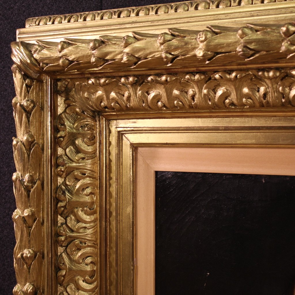 Grande dipinto ritratto di Dama del XIX secolo-photo-5