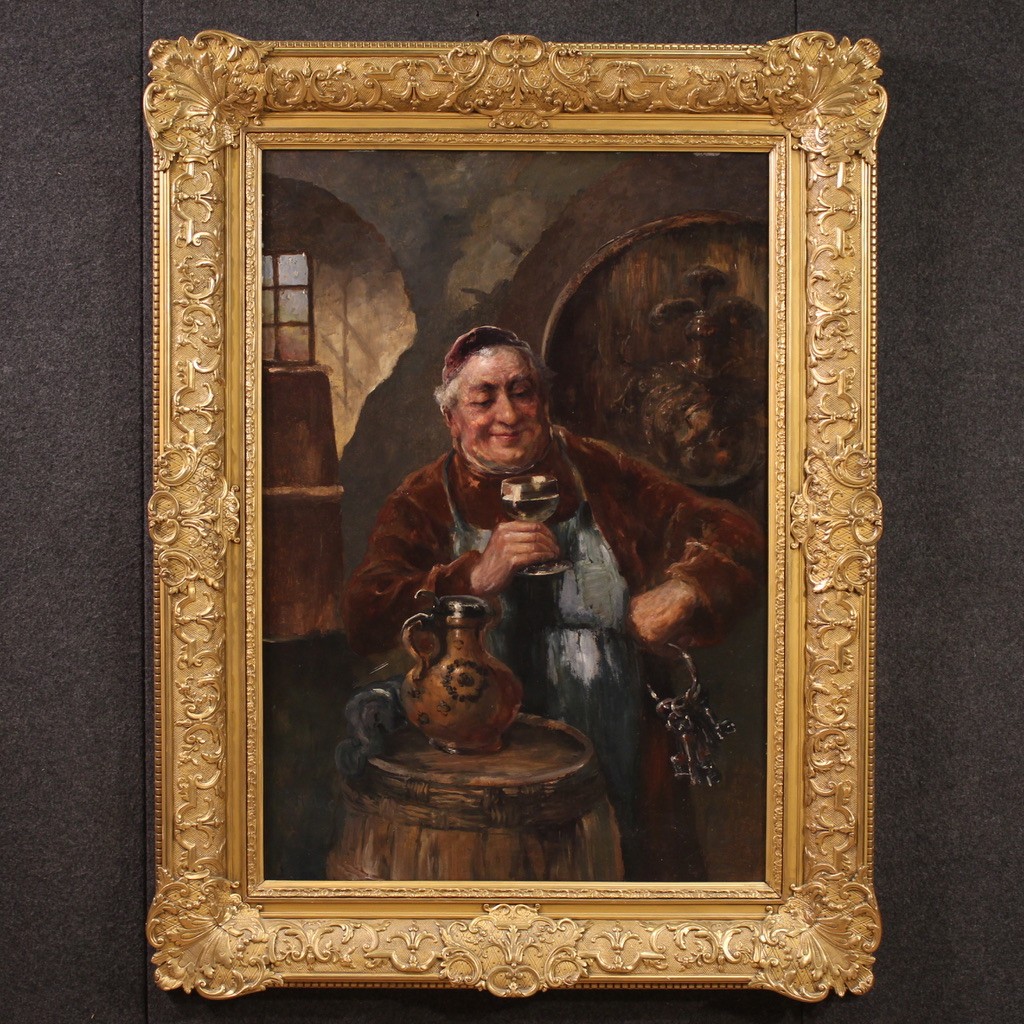 Grande dipinto del XIX secolo firmato C. Huber